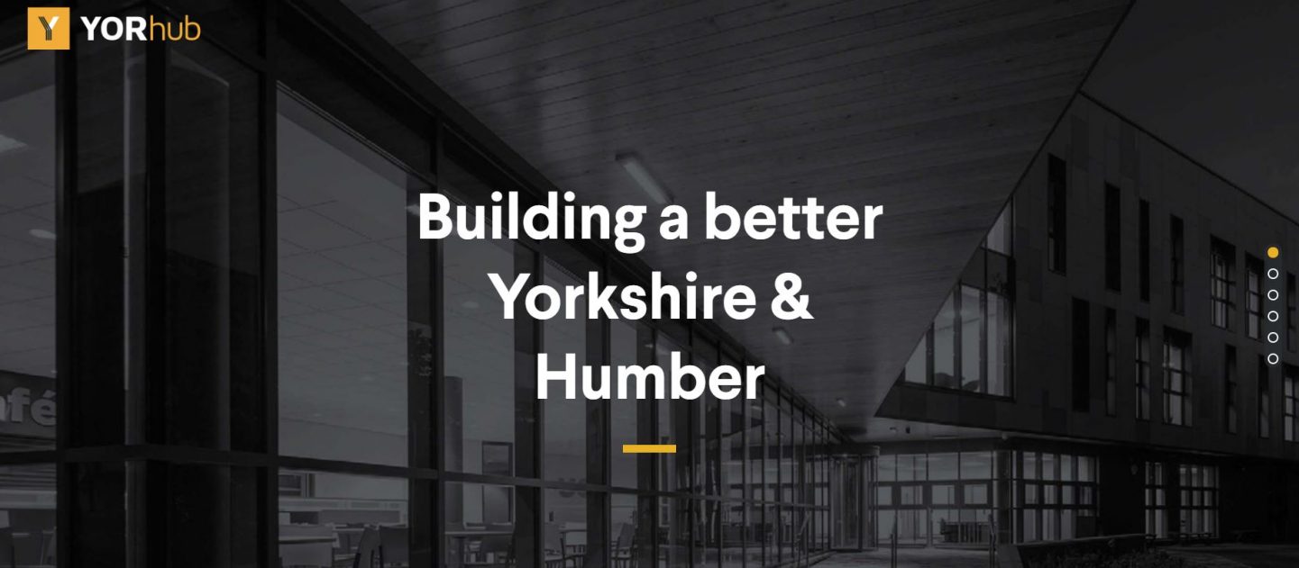 YORhub website homepage branding