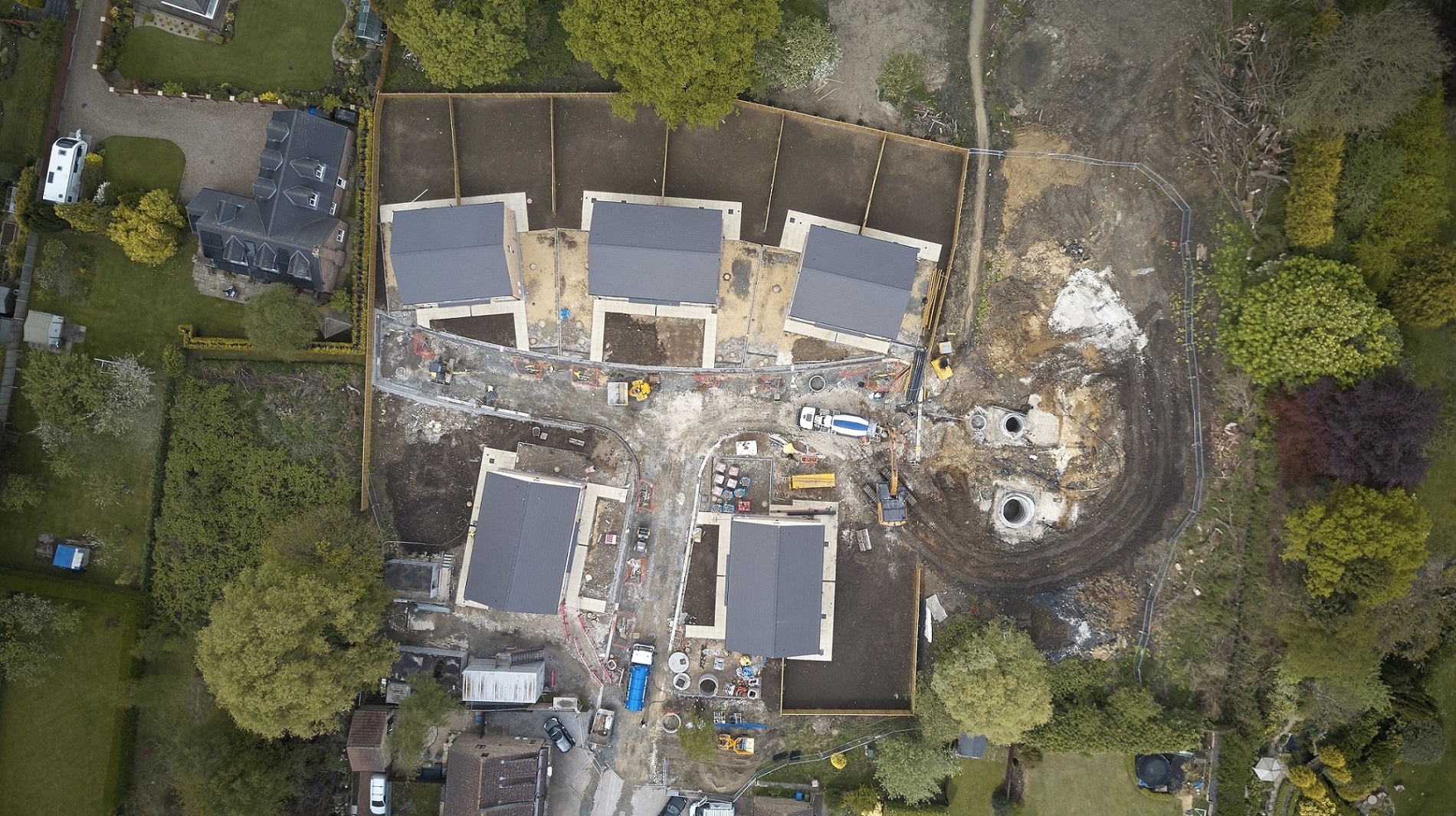 West End Farm Affordable Housing aerial view