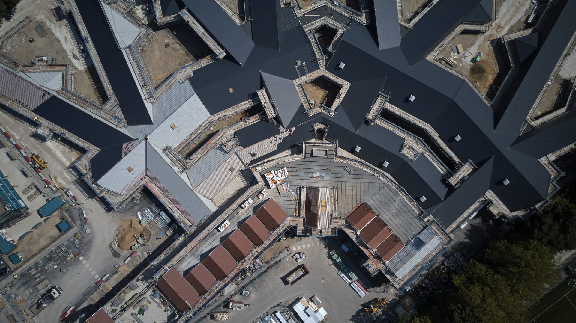 Aerial shot of development site