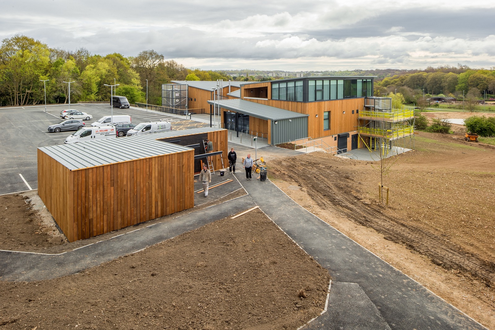 Brownlee centre aerial shot of grounds finishing