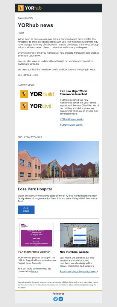 YORhub Newsletter September 2020
