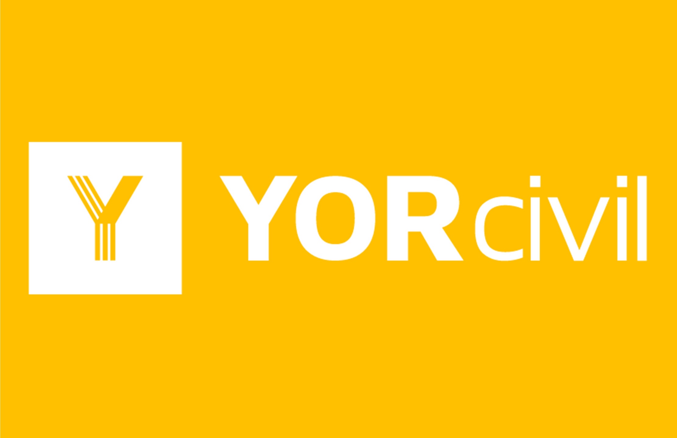 YORcivil logo white on gold