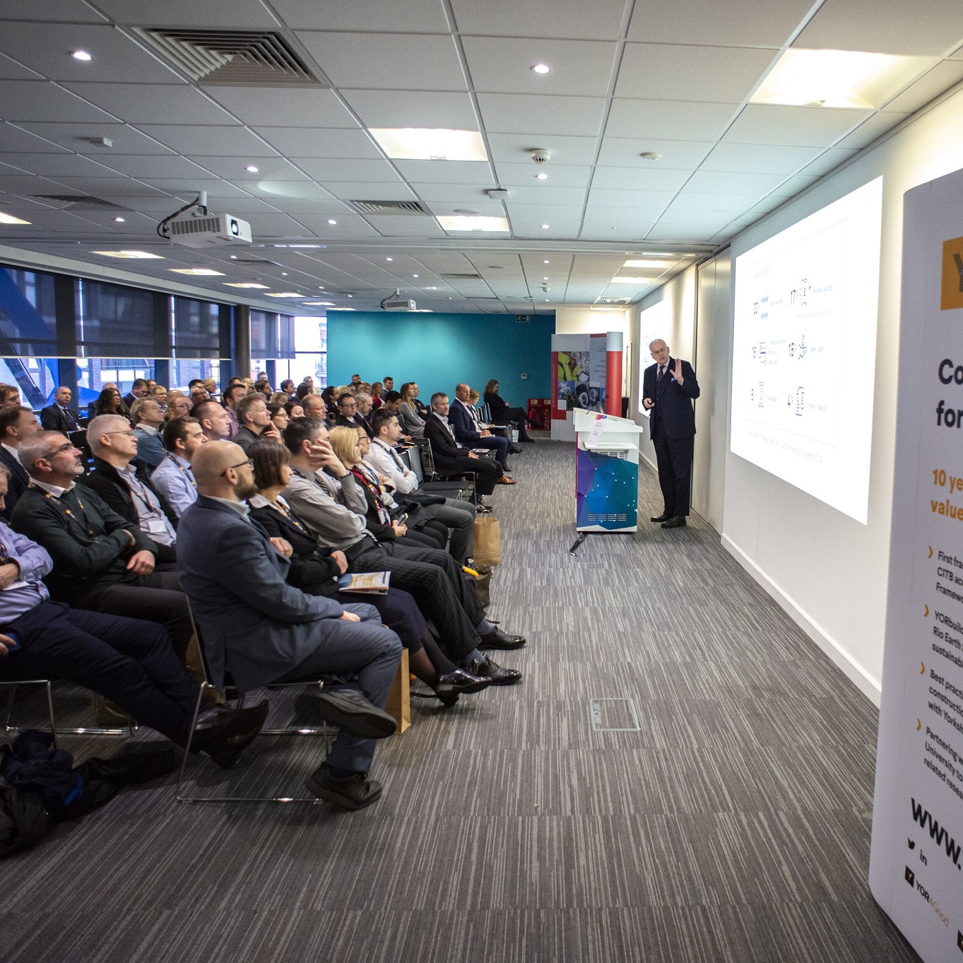 Speaker and audience at Yorhub Conference 2019