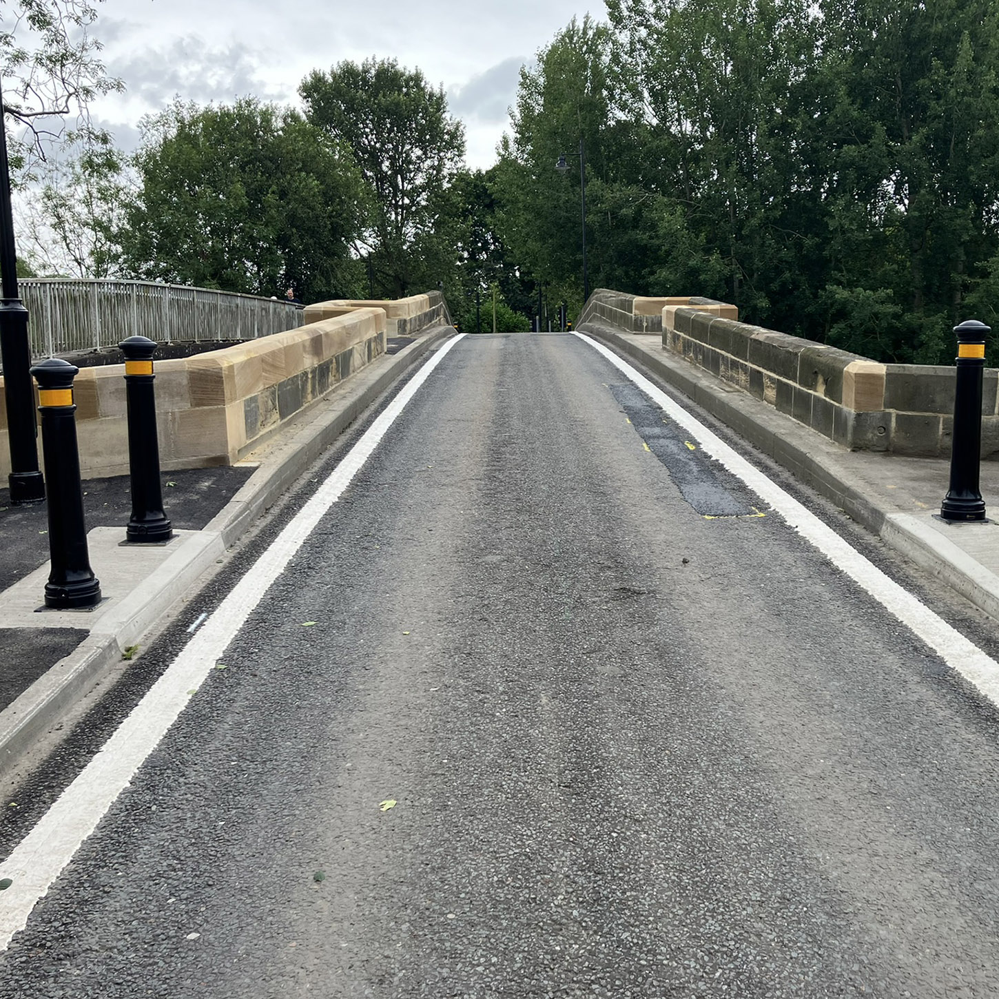 Stamford Bridge repairs, new bollards and stonework
