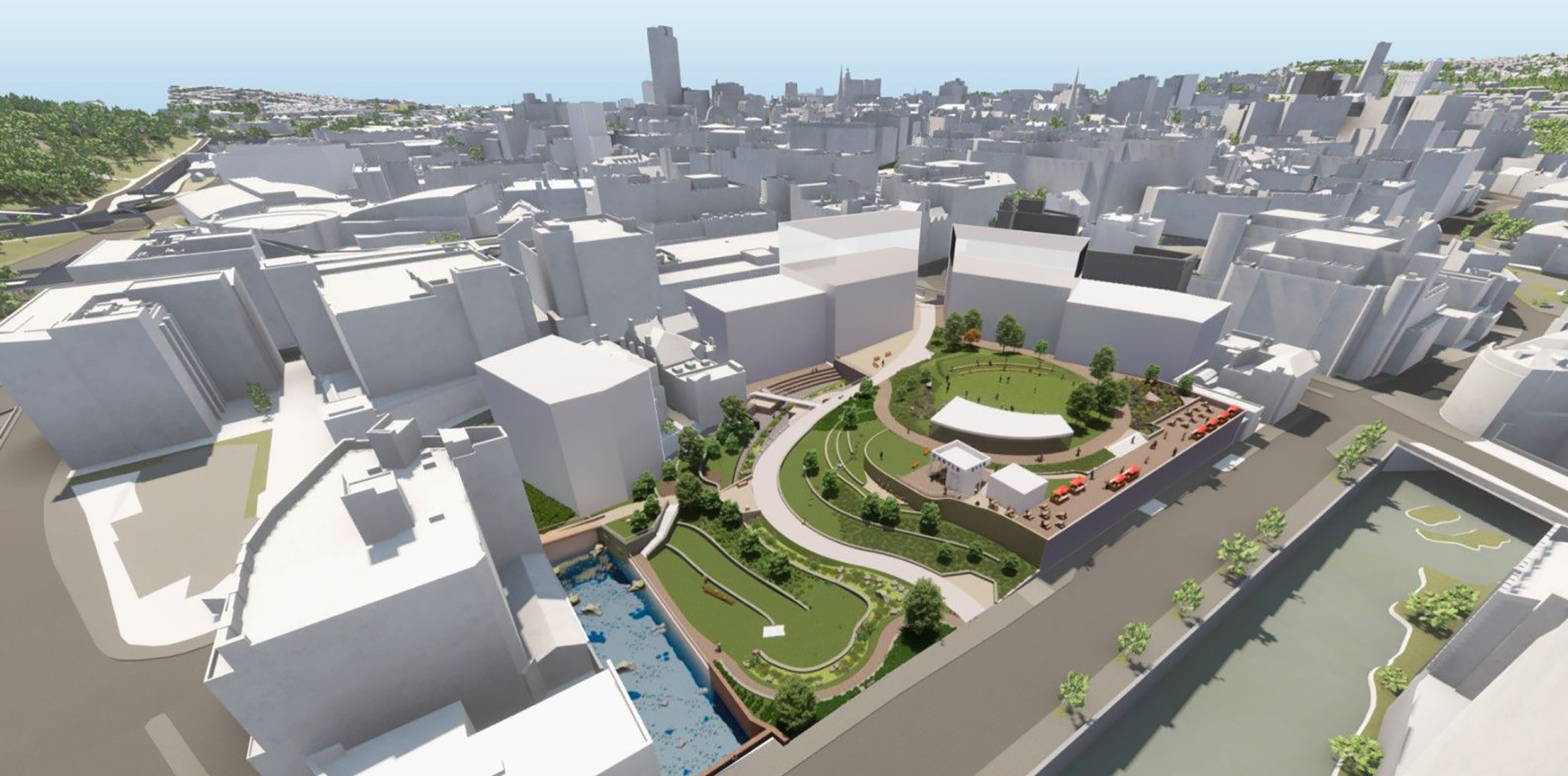 Artist impression of finished Castlegate site