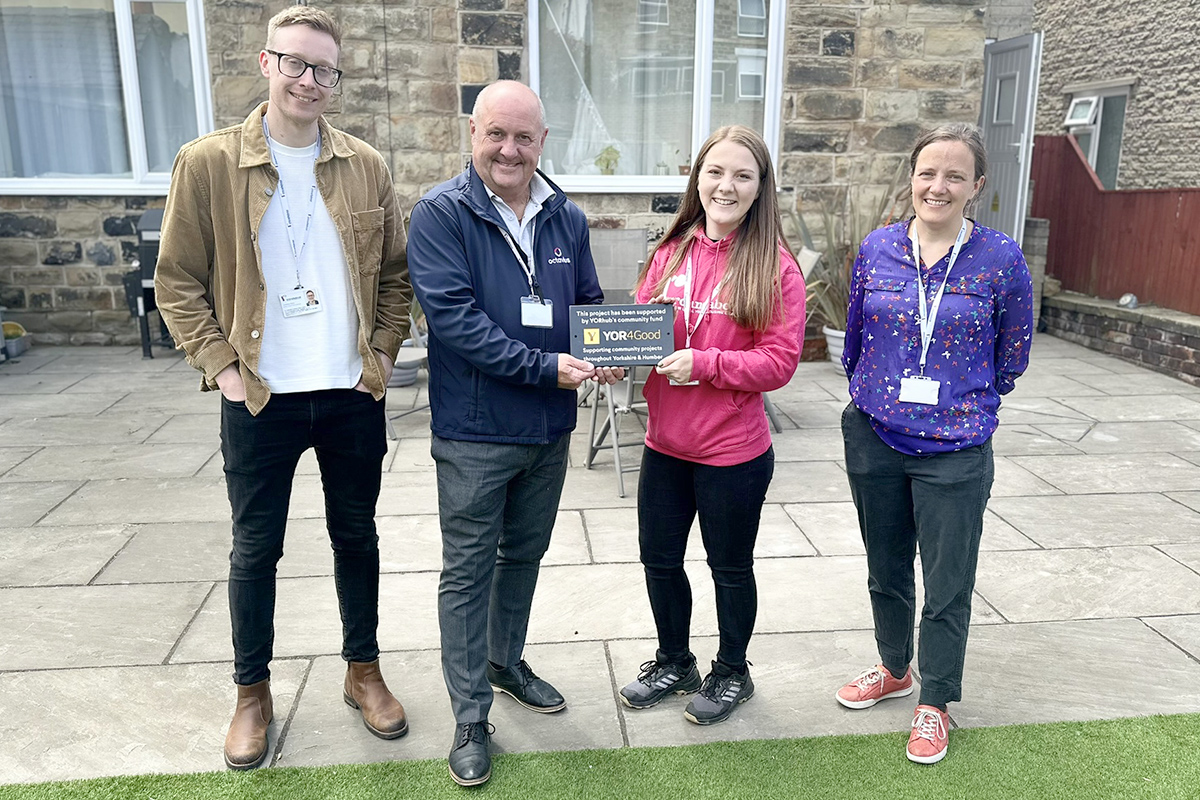 Jonathan Baker (Roundabout Group Living Manager), Mike Benn (YOR4Good Panel Member & Octavius Area Manager), Emily Jones (Roundabout Fundraising Manager) & Lucy Martinez (Roundabout Trusts & Grants Fundraiser)