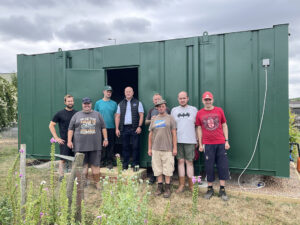 The O&P Construction site initiative provided a portacabin for recreational use for Reach Day Services