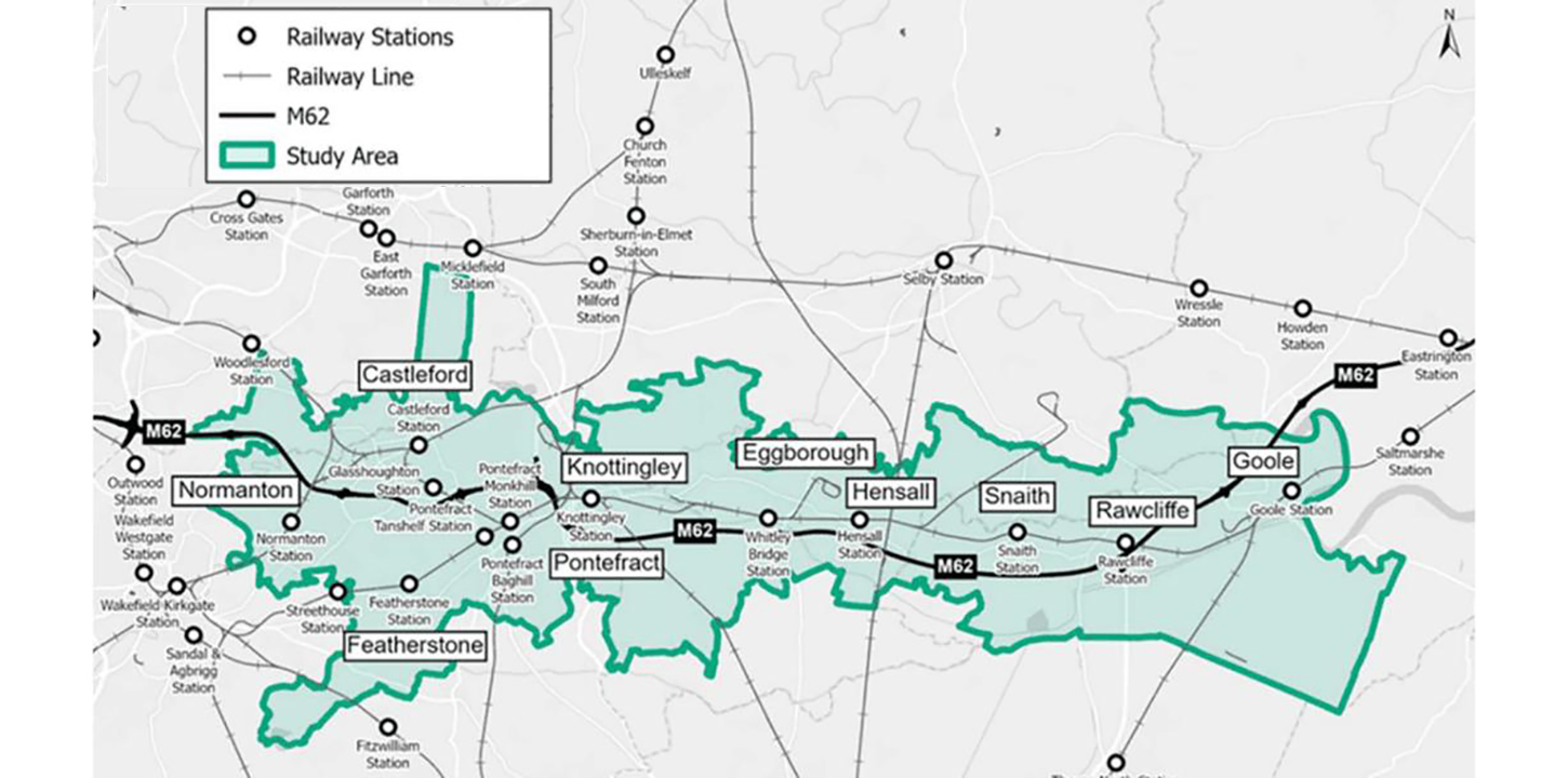 Goole to Leeds map