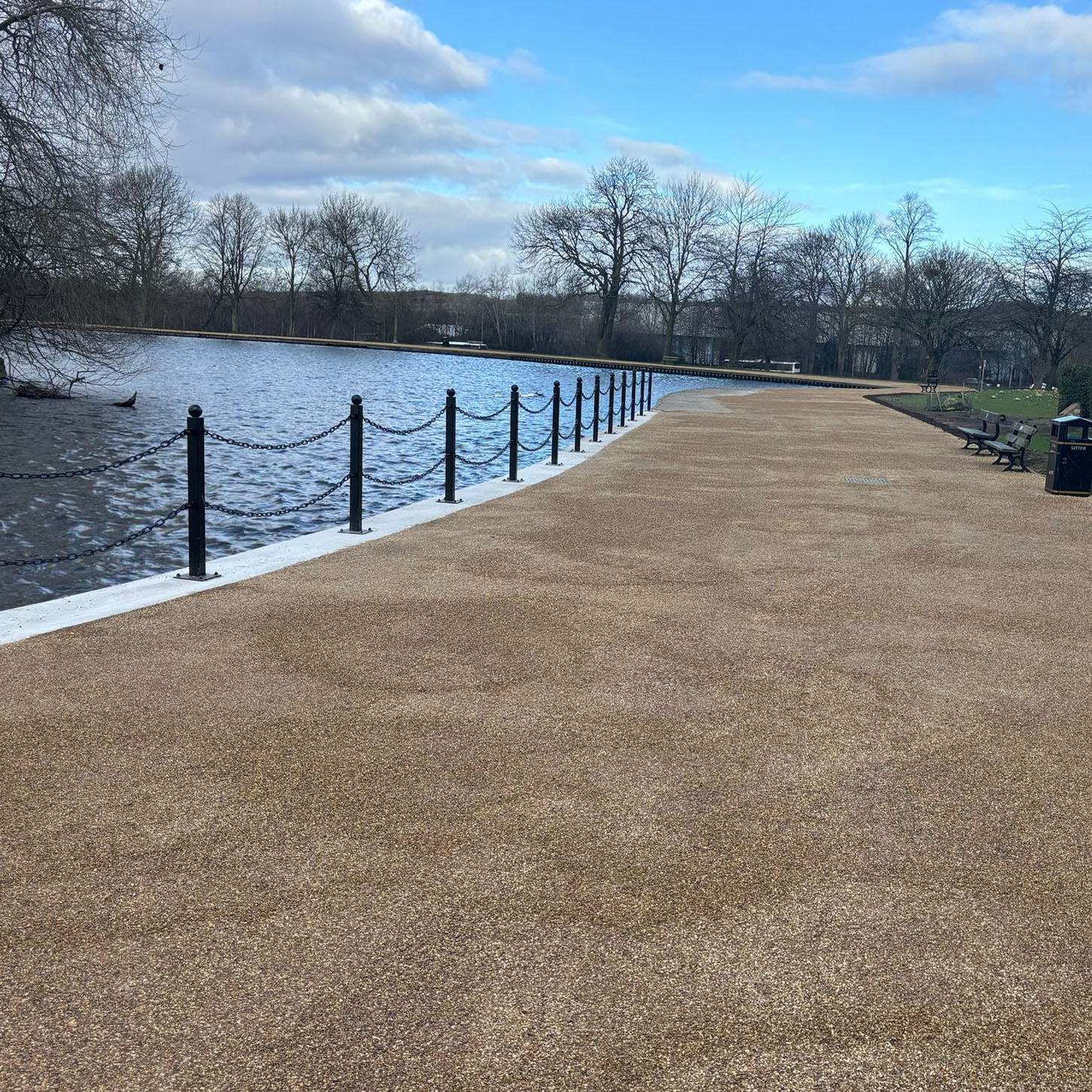 Pontefract Park Reservoir resurfacing