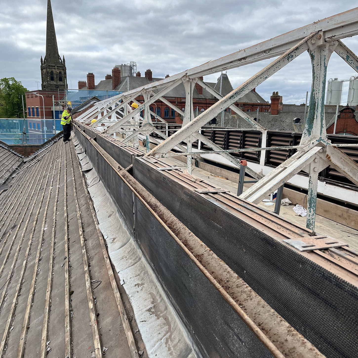 Goole Market Hall roof light refurbishment
