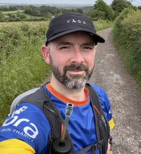 Gary Wright on a training walk