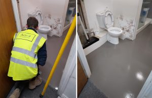New bathroom floor laid by Active