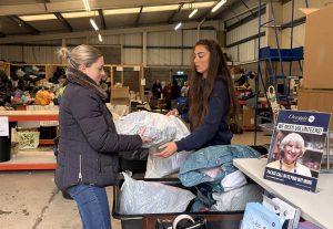 Overtgate Hospice donation centre - inside the warehouse