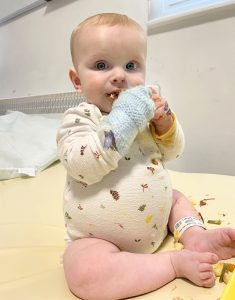 Lukas in hospital undergoing treatment for Neuroblastoma 