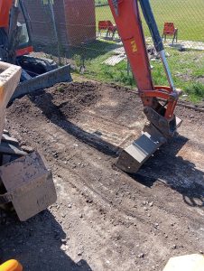 removing the old tarmac