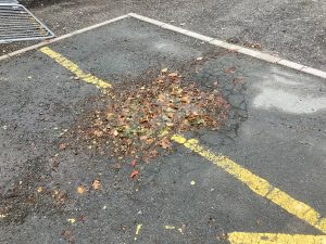 cracked surface at Highbury School car park