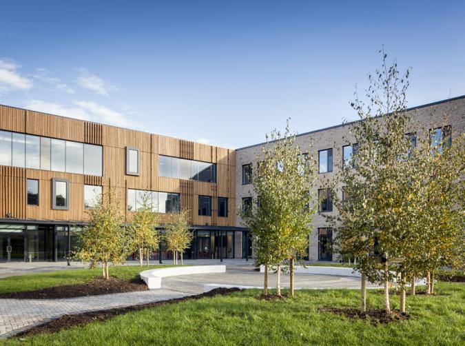 Mercia school entrance exterior view
