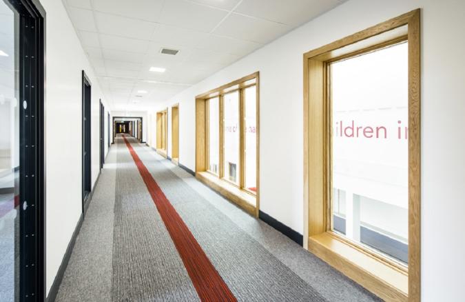 Mercia school corridor interior