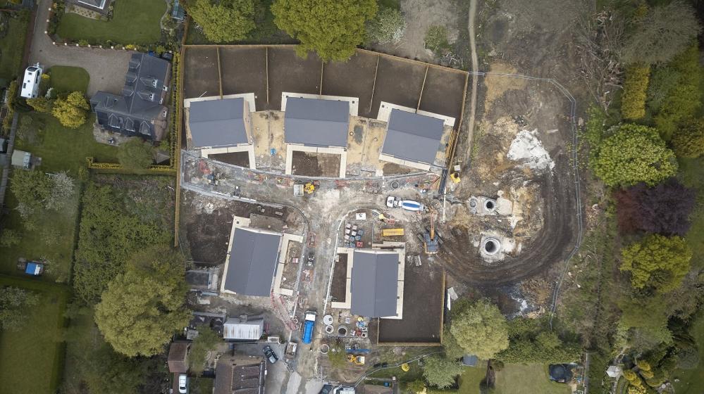 West End Farm Affordable Housing aerial view