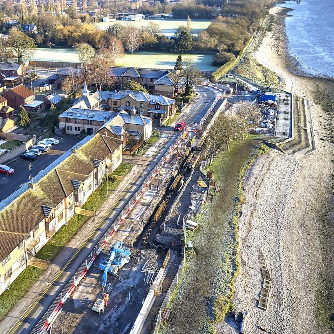 Aerial of Hessle foreshore Aerial of Hessle foreshore