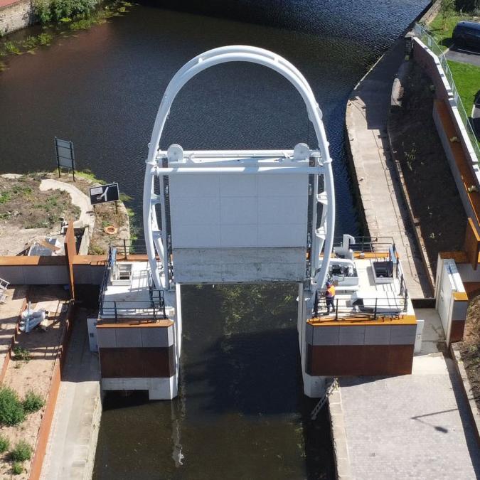 Rotherham Canal flood barrier Rotherham Canal flood barrier