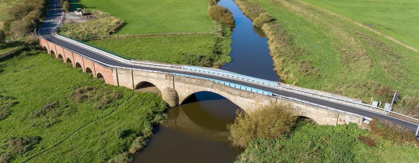 Bubwith bridge aerial view Bubwith bridge aerial view