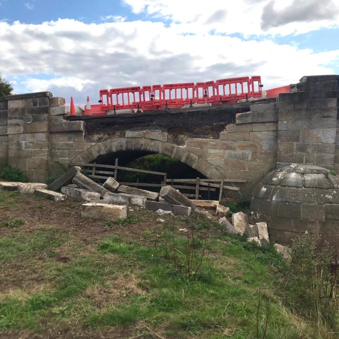 Bubwith bridge damage Bubwith bridge damage