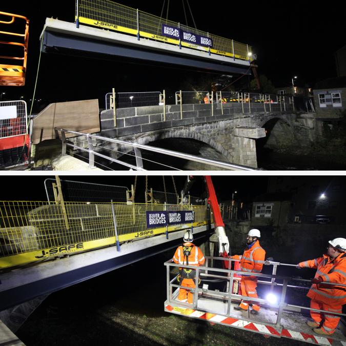 New bridge positioning New bridge positioning Mytholmroyd Footbridge
