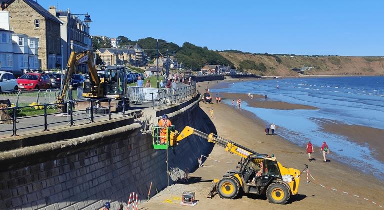 Filey sea wall refurbishment