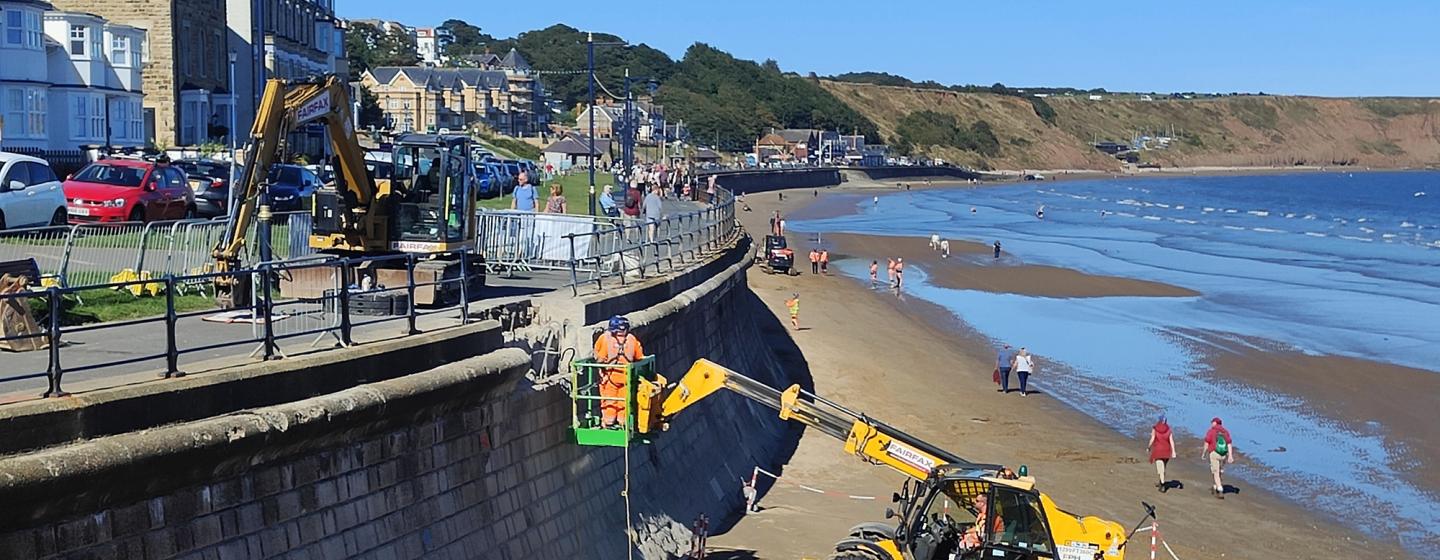 Filey sea wall refurbishment Filey sea wall refurbishment
