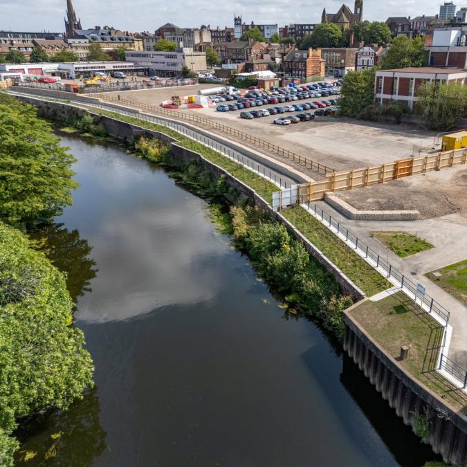 Rotherham Riverside aerial view