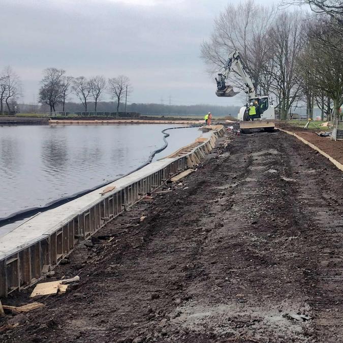 Pontefract reservoir surfacing work