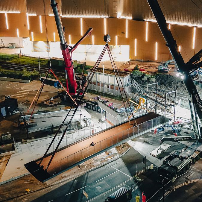 Craning in bridge platform