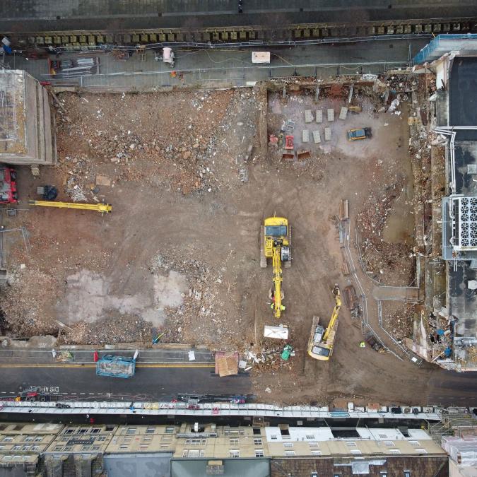 Darley Street Market aerial image of site