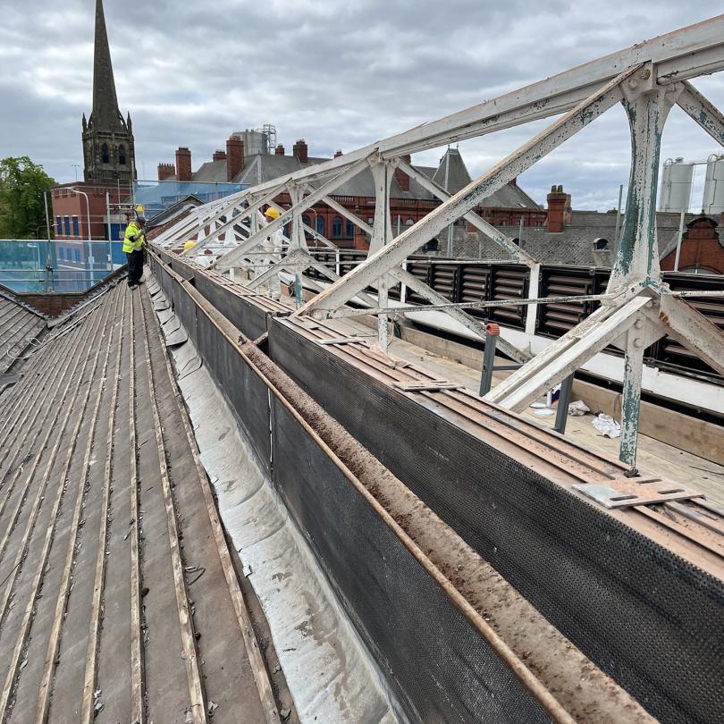 Goole Market Hall roof light refurbishment
