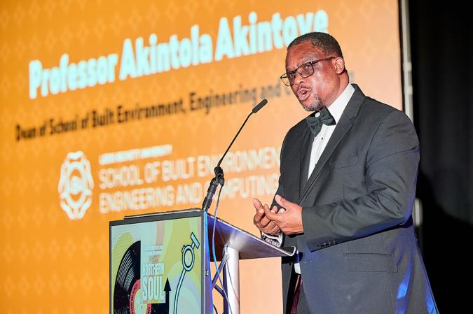 Prof. Akintola Akintoye, Dean of School School of Built Environment, Engineering and Computing, Leeds Beckett at the CEYH Awards 2026