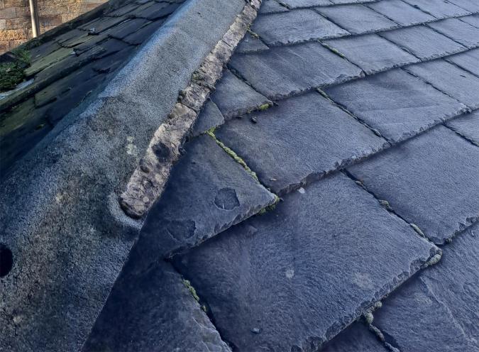 Lead work had become damaged and permitted water ingress