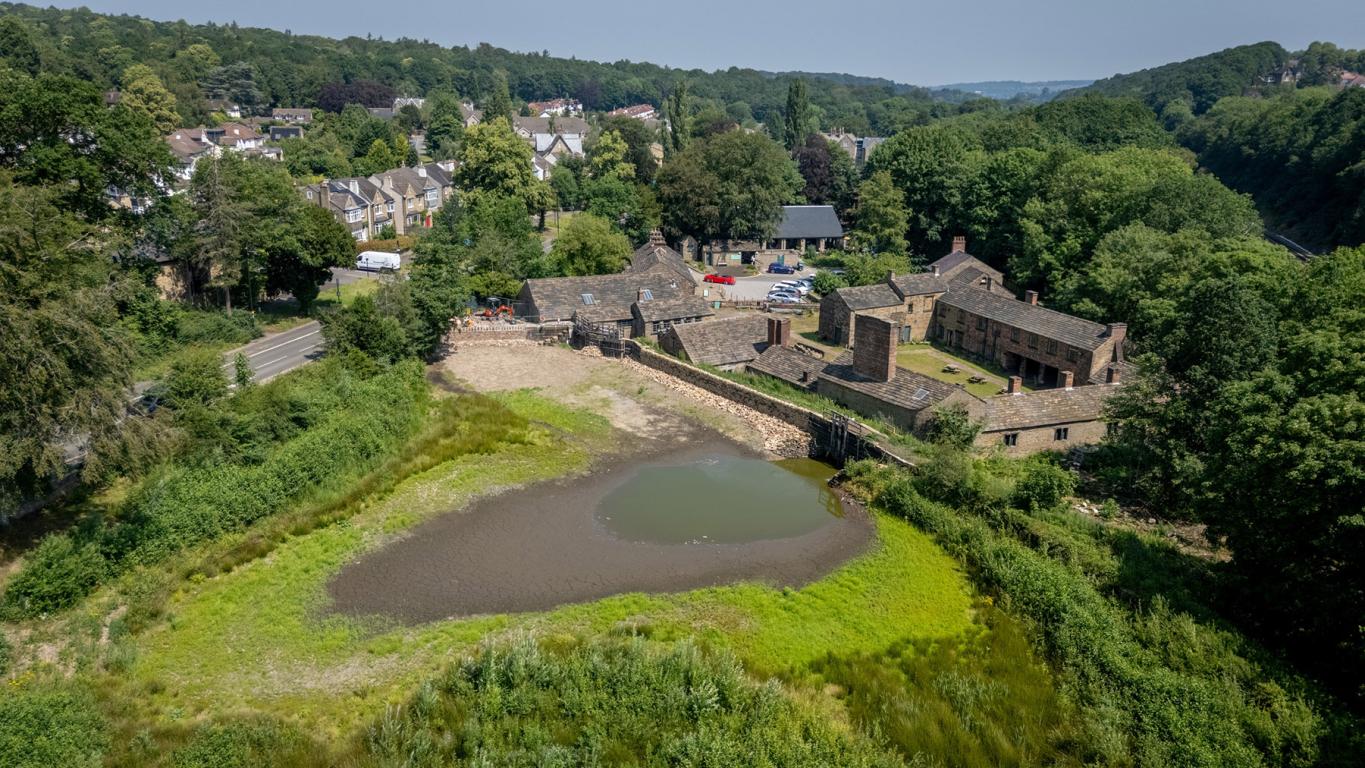 Abbeydale Dam after completed restoration work